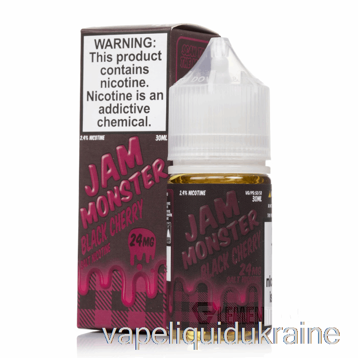 Vape Liquid Ukraine Black Cherry - Jam Monster Salts - 30mL 48mg